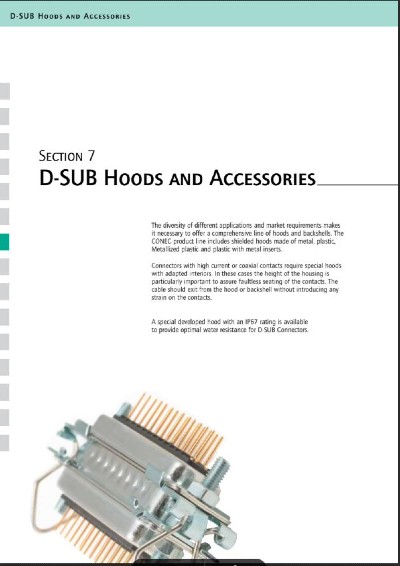Conec DSUB Hoods and Accessories Brochure