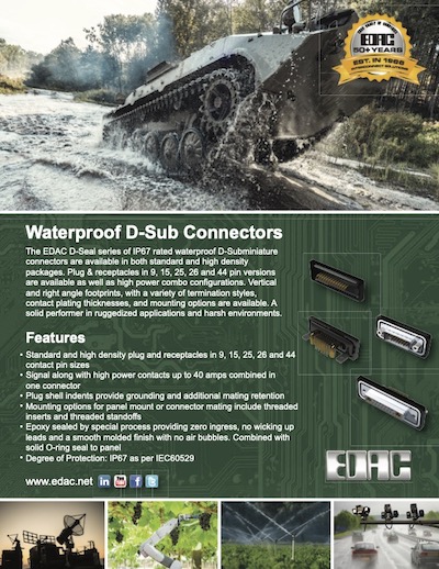 EDAC-Waterproof-Standard-D-sub-Power-Combo-D-sub-DB9-DB15-DB25-Connectors-English-Handout