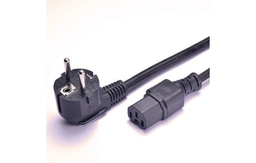Right Angle Schuko Plug Power Cord IEC C15