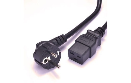 Right Angle Schuko Plug Power Cord IEC C19
