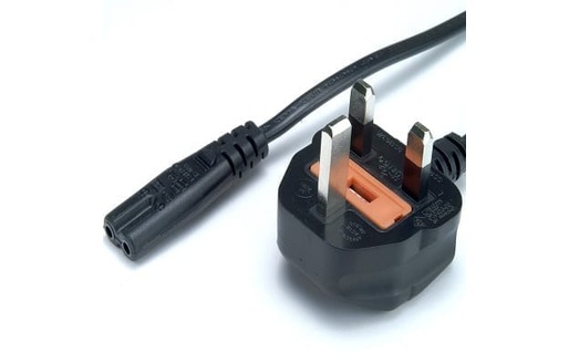UK Power Cord UK Plug to Fig 8 C7