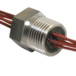 Thermocouple feedthrough 5 wire seal, Types K, J, N, T. 5 Wire thermocouple hermetic feedthrough.