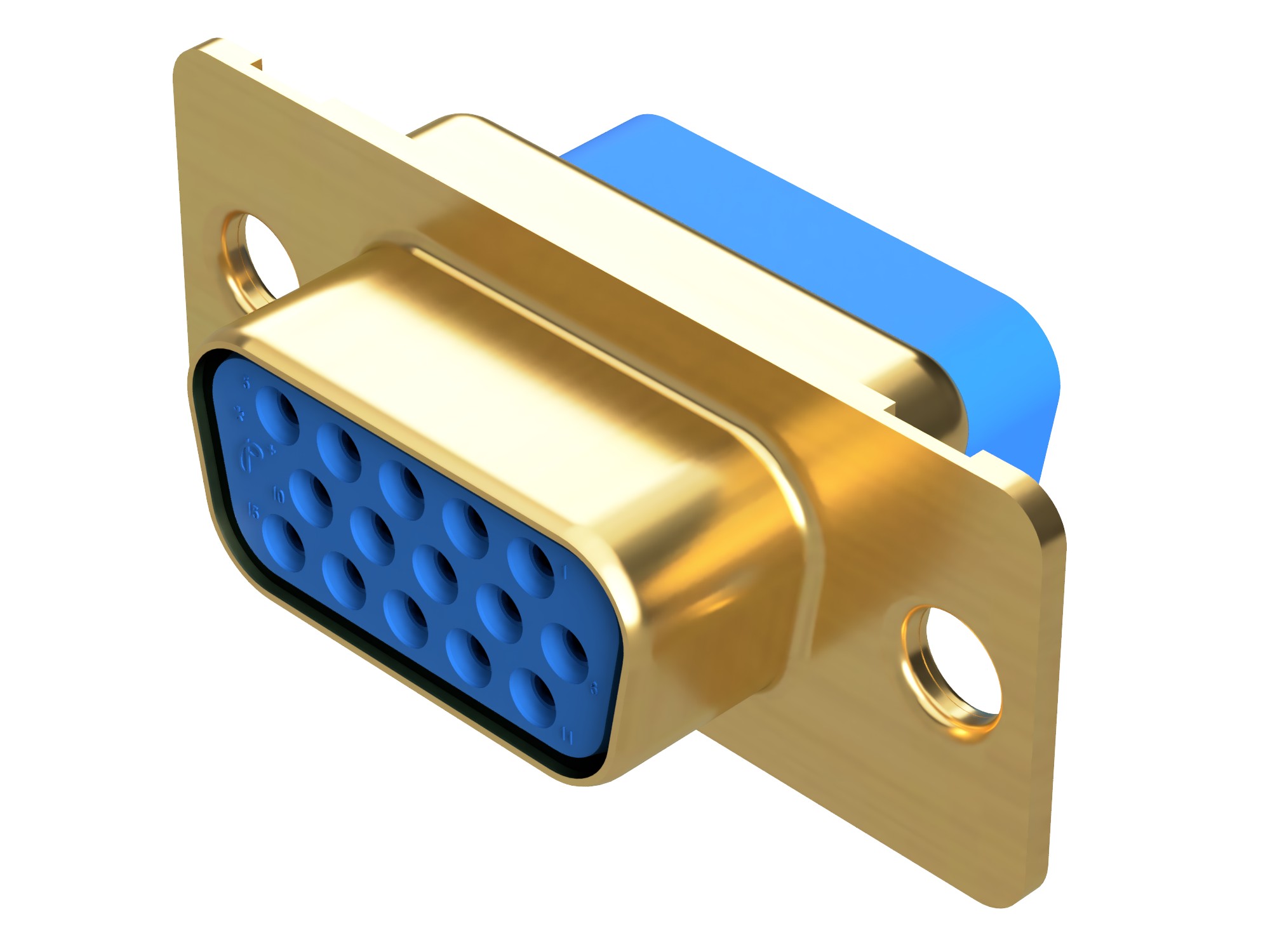 SDD15S0000G/AA - 15 pin high density socket, spaceflight d-sub connector