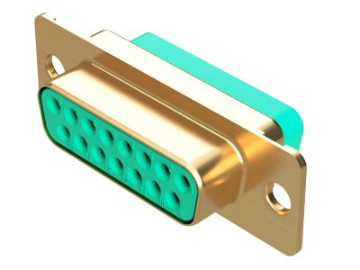 SND15S0000G/AA - 15 Pin standard density spaceflight d-sub connector socket