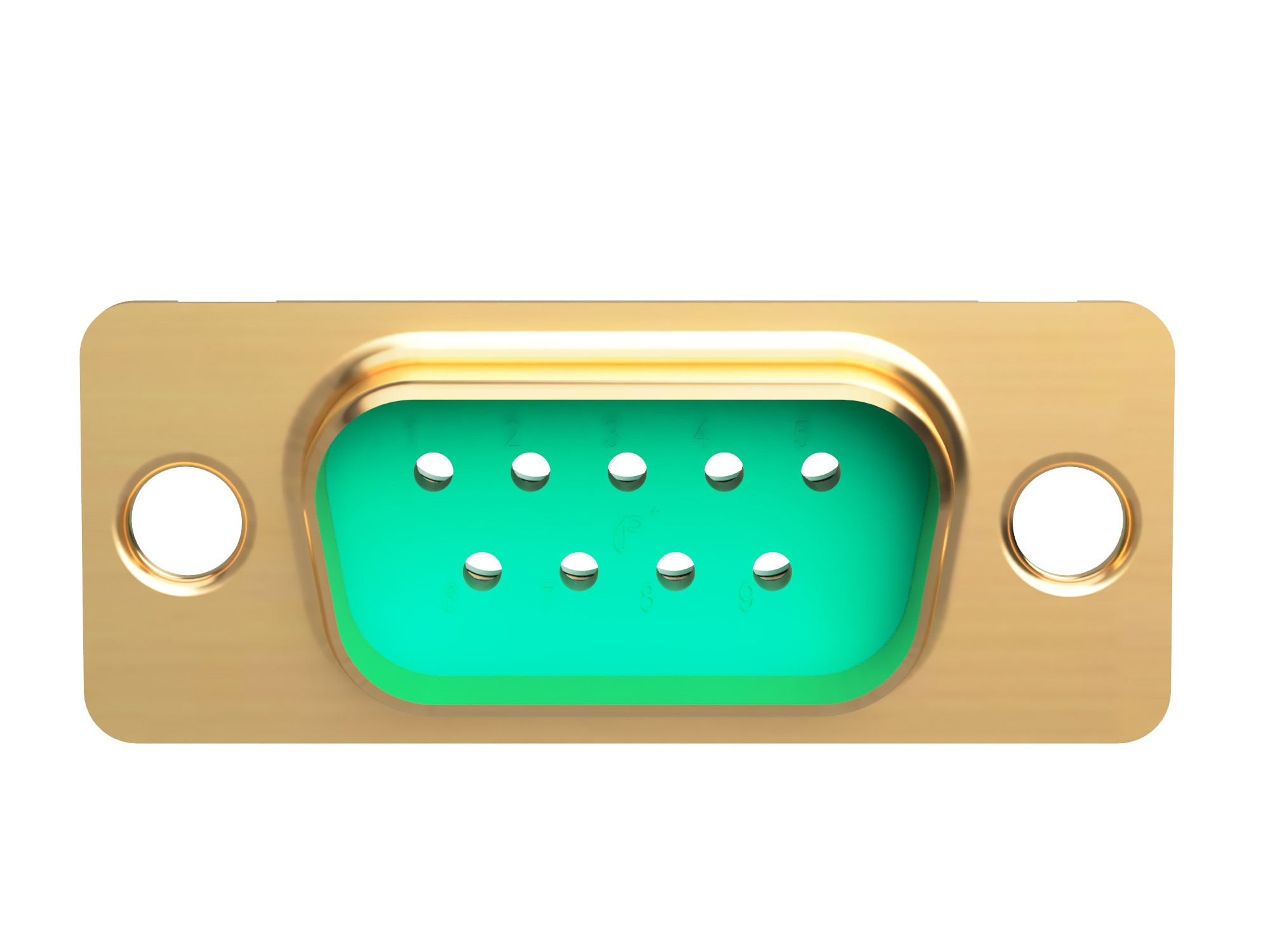 SND9M0000G/AA a 9 pin standard density male spaceflight d-sub connector